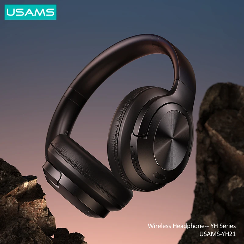 

USAMS Wireless Headphones Bluetooth 5.3 Earphones Foldable Gaming Headset Sport Headphone With Mic Noise Cancelling Headsets