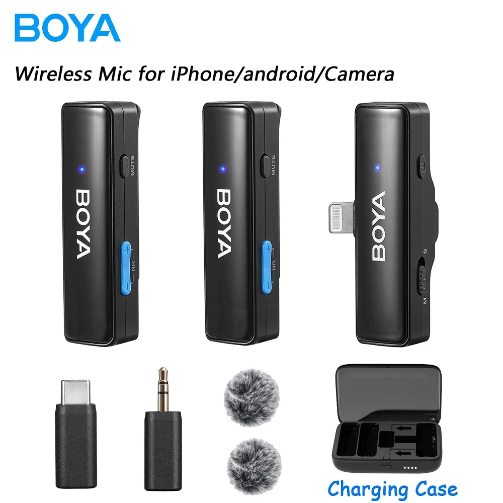 

BOYA BOYALINK Wireless Lavalier Lapel Audio Microphone for iPhone Android DSLR Camera Youtube Live Streaming Recording Interview