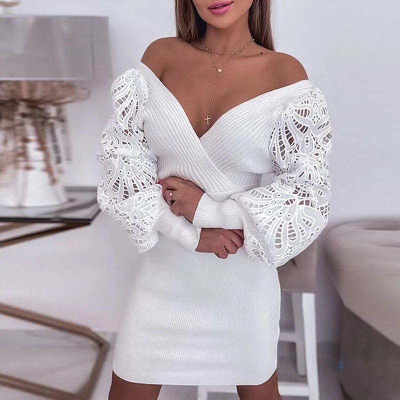 Повседневное кружевное лоскутное облегающее ТРАПЕЦИЕВИДНОЕ ПЛАТЬЕ с длинными рукавами женское модное однотонное платье с глубоким V-образным вырезом с вырезами вязаное платье
Повседневное кружевное лоскутное облегающее ТРАПЕЦИЕВИДНОЕ ПЛАТЬЕ с длинными рукавами женское модное однотонное платье с глубоким V-образным вырезом с вырезами вязаное платье