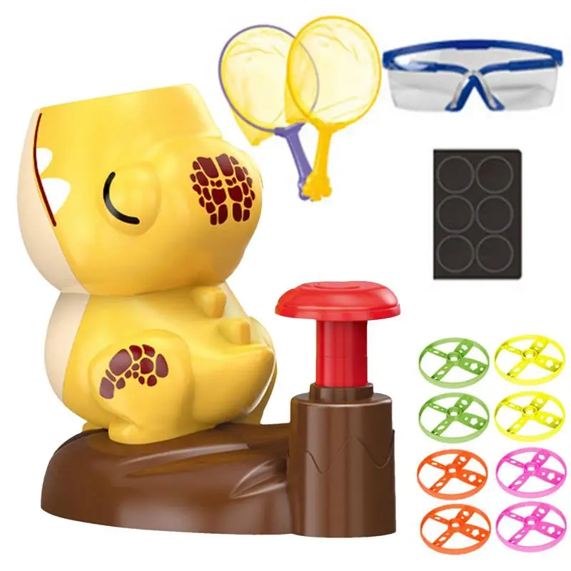 Disc Launcher Toys For Kids Dinosaur Shape Flying Saucer Shooter Cat Toys Flying Propellers Flying Disc Toy With 1 Launcher & 8
Disc Launcher Toys For Kids Dinosaur Shape Flying Saucer Shooter Cat Toys Flying Propellers Flying Disc Toy With 1 Launcher & 8