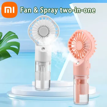 샤오미 휴대용 물 미스트 선풍기, USB 충전, 소형 저소음 공기 냉각 선풍기, 가정 사무실용 4 단 가습 스프레이 선풍기