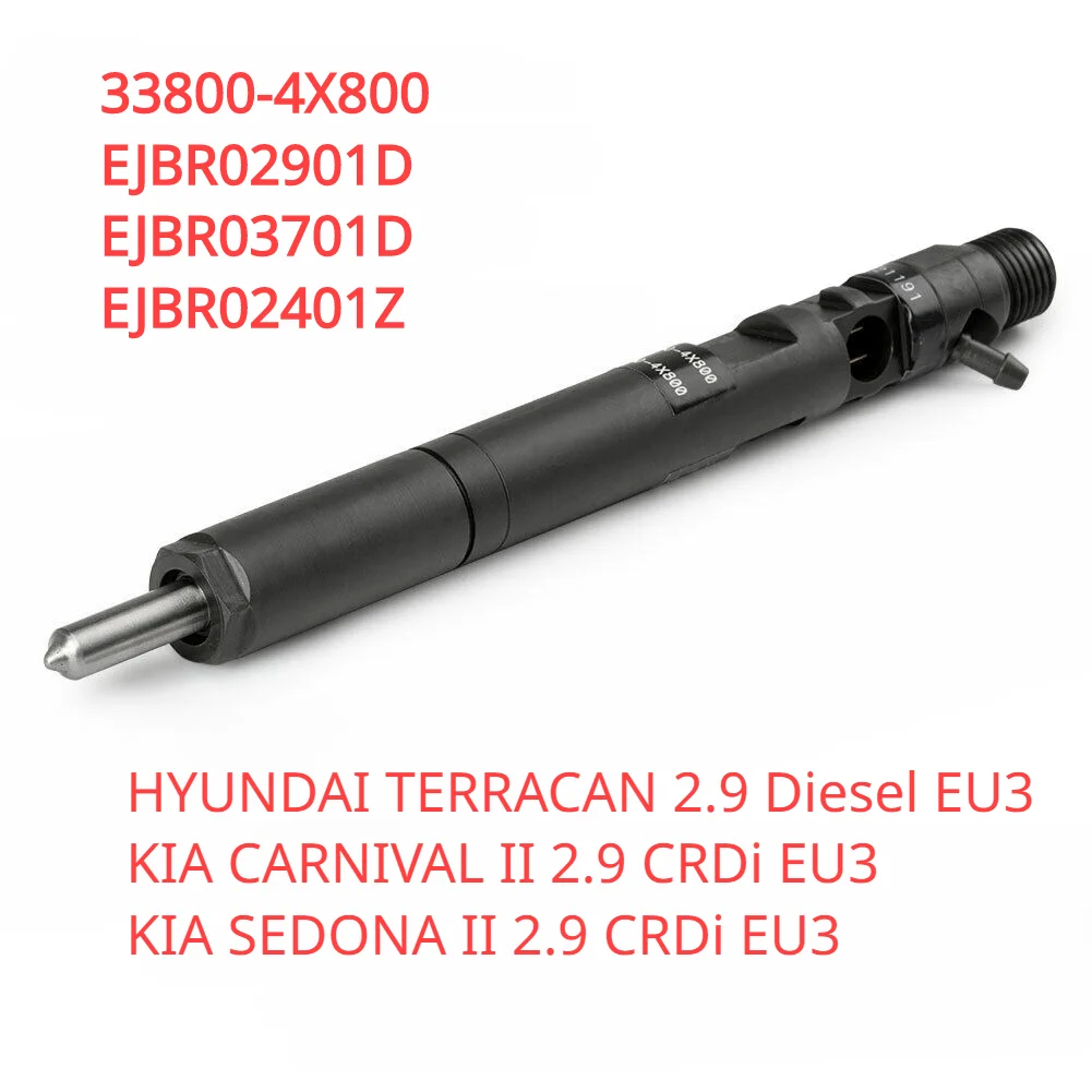 EJBR02901D EJBR03701D 33800-4X800 New Diesel Fuel Injector For Hyundai Terracan KIA Carnival Sedona 2.9 120KW / 163 PS EU3 CRDI
EJBR02901D EJBR03701D 33800-4X800 New Diesel Fuel Injector For Hyundai Terracan KIA Carnival Sedona 2.9 120KW / 163 PS EU3 CRDI