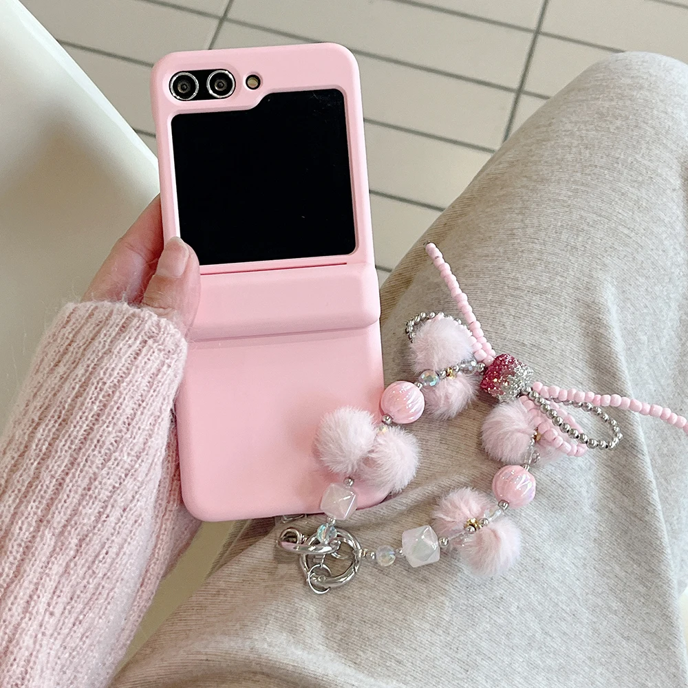 Ins Pink with Bracelet Phone Case for Samsung Galaxy Z Flip 3 4 5 5G PC Hard Anti-drop Back Cover Funda
Ins Pink with Bracelet Phone Case for Samsung Galaxy Z Flip 3 4 5 5G PC Hard Anti-drop Back Cover Funda