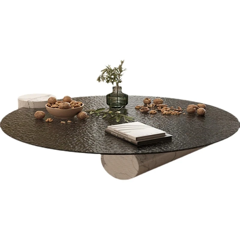 Italian Marble Salon Luxury Water Ripple Glass Coffee Table Minimalist Designer Round Side Table Muebles Furniture Living Room
Italian Marble Salon Luxury Water Ripple Glass Coffee Table Minimalist Designer Round Side Table Muebles Furniture Living Room