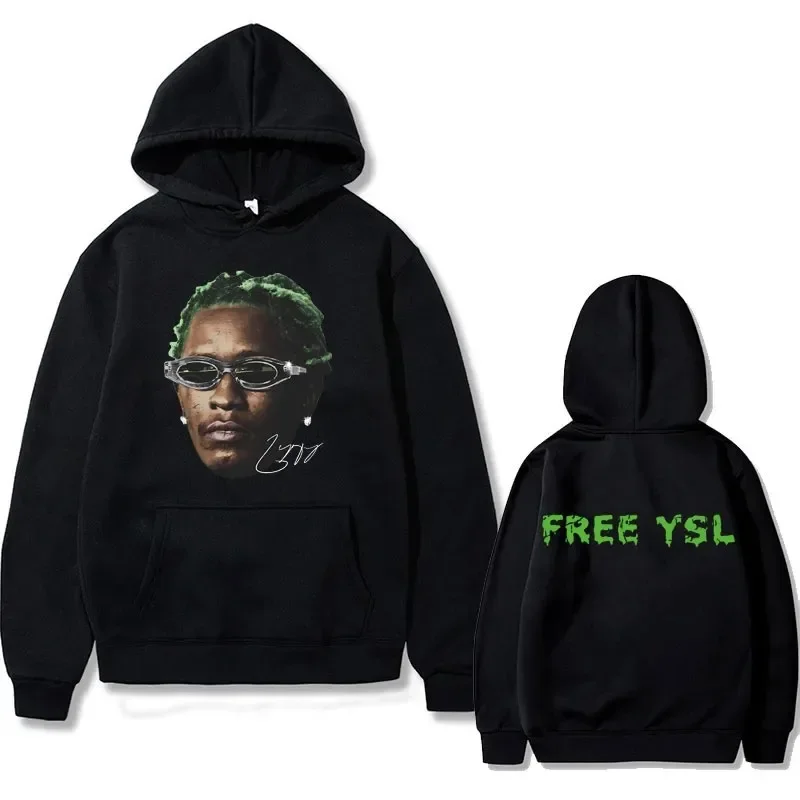 

Rapper Concert Young Thug Thugger Slime Season Hoodie Green Rare Hip Hop Print Hoodies Men Rap Clothes Women Oversize Sweatshirt