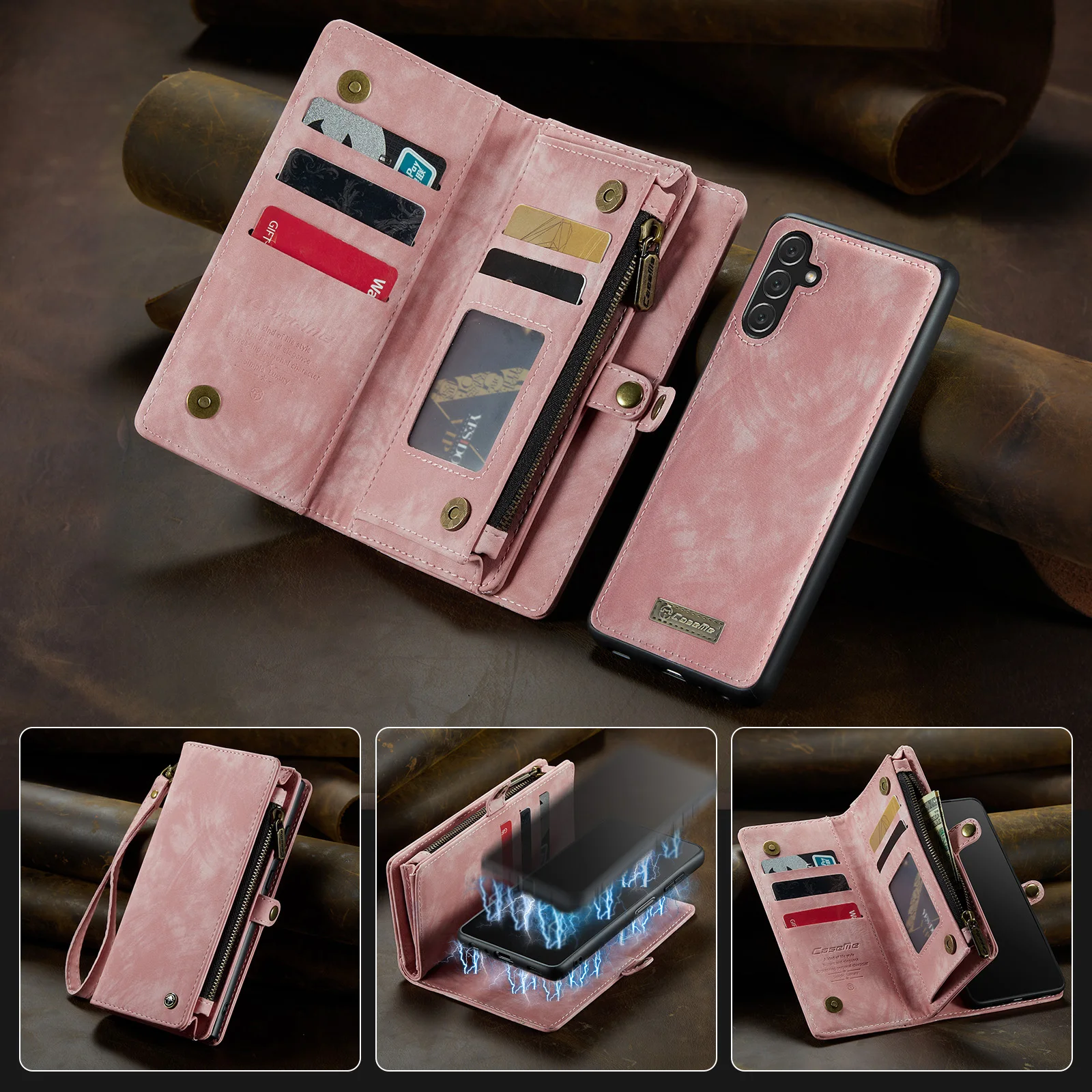 CaseMe Zipper Wallet 2 In1 Design Flip Leather With Multiple Card Slots Case For Samsung Galaxy A13 5G Phone Cover Funda Coque
CaseMe Zipper Wallet 2 In1 Design Flip Leather With Multiple Card Slots Case For Samsung Galaxy A13 5G Phone Cover Funda Coque