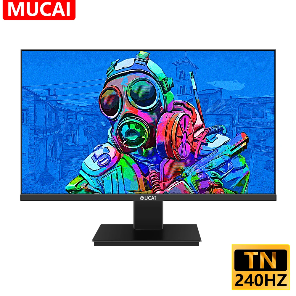 

MUCAI 25 Inch Monitor 240Hz LCD Display PC TN FHD Desktop Gamer Computer Screen Flat Panel HDMI-compatible/DP/1920*1080