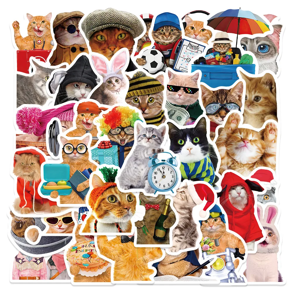 10/50Pcs Colorful Realistic Cat Account Sticker Cute Funny Cat Personality DIY Stationery Notebook Phone Graffiti Cartoon Decals
10/50Pcs Colorful Realistic Cat Account Sticker Cute Funny Cat Personality DIY Stationery Notebook Phone Graffiti Cartoon Decals