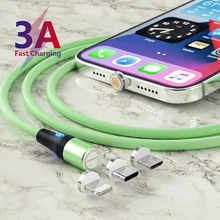 3A Makron Magnetic Charger Cable Fast Charging Micro Type C Cable liquid state Magnet Data Charge Mobile Phone Cable For iPhone 3A Makron Magnetic Charger Cable Fast Charging Micro Type C Cable liquid state Magnet Data Charge Mobile Phone Cable For iPhone
