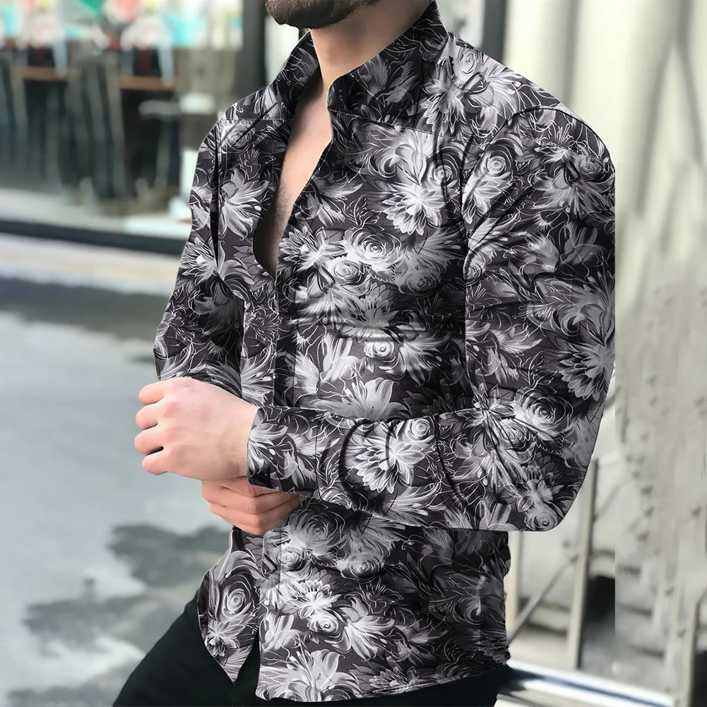 Stunning Men's Long Sleeve Muscle Fitness Shirt with Baroque Hawaiian Print Perfect for Parties Holiday and Daily Wear
Stunning Men's Long Sleeve Muscle Fitness Shirt with Baroque Hawaiian Print Perfect for Parties Holiday and Daily Wear