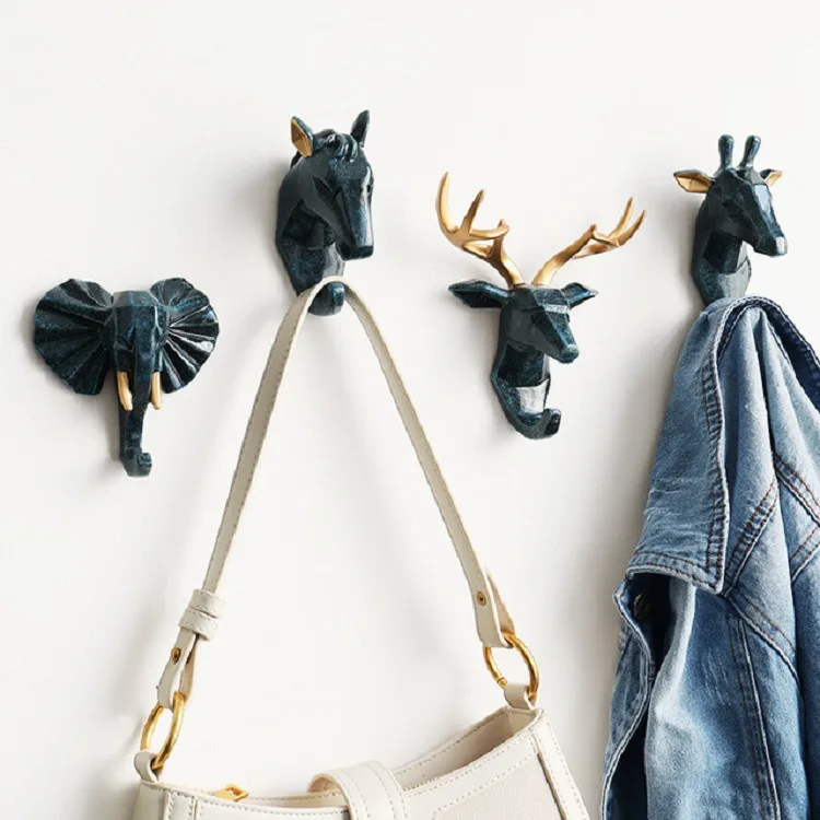 Hanging clothes hooks in front of home bedroom creative animal head wall hooks decorative animal hooks
Hanging clothes hooks in front of home bedroom creative animal head wall hooks decorative animal hooks