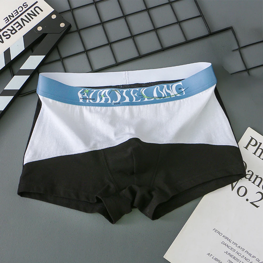 

Men Trunks Sexy Patchwork Underwear Low Waist Briefs U Pouch Boxers Arrow Panties Shorts Underpants Boxer Homme Calzoncillos