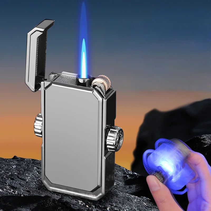 Metal Decompression Gyroscope Inflatable Lighter Windproof Transparent Luminescent Gas Chamber Grinding Wheel Ignition Lighter
Metal Decompression Gyroscope Inflatable Lighter Windproof Transparent Luminescent Gas Chamber Grinding Wheel Ignition Lighter