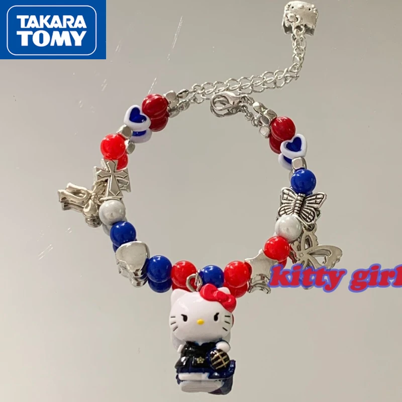 TAKARA TOMY Girl Hello Kitty самодельный милый синий крутой браслет студенческий милый бант с бисером подвеска для рук ювелирные изделия
TAKARA TOMY Girl Hello Kitty самодельный милый синий крутой браслет студенческий милый бант с бисером подвеска для рук ювелирные изделия