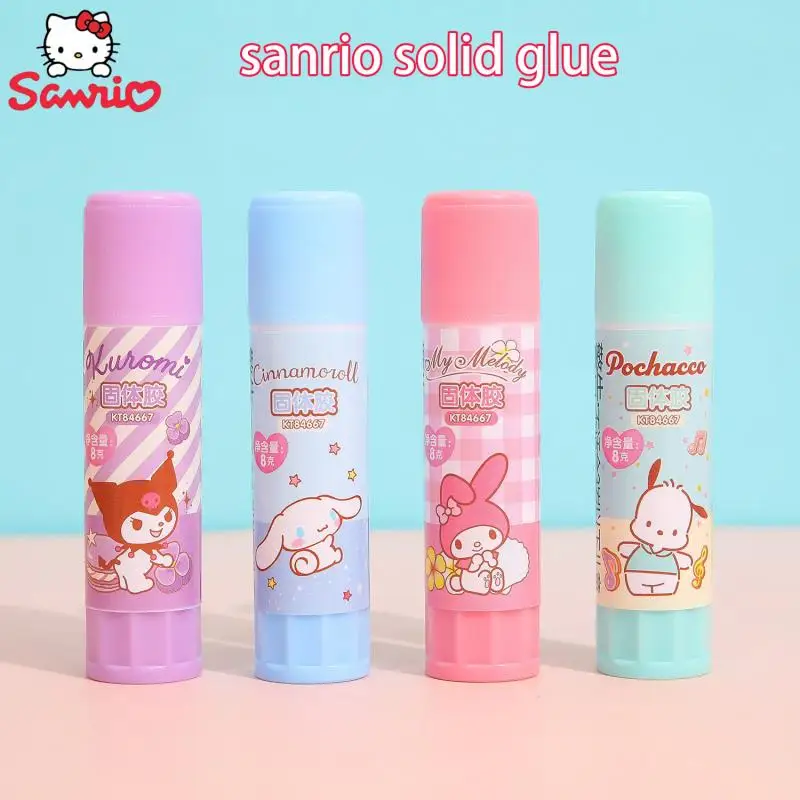 

4Pcs Sanrio Kuromi Pochacco Cinnamoroll Solid Glue Stick Student Hand Account High Viscosity Diy Manual Make Tool Material Gift