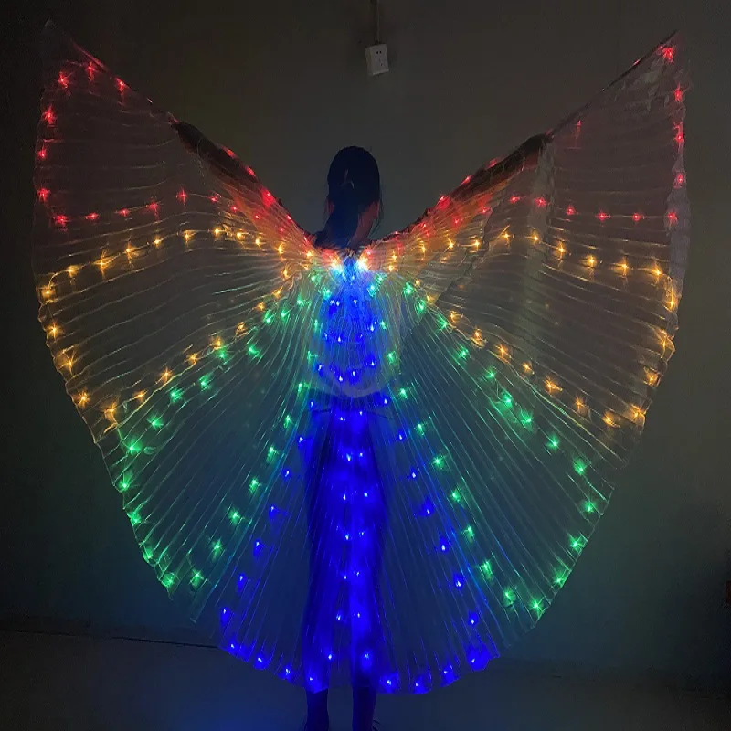 Belly Dance Golden Wing Fluorescent Props Dance Performance Clothing Led Luminous Wings Butterfly Cloak Factory Wholesale
Belly Dance Golden Wing Fluorescent Props Dance Performance Clothing Led Luminous Wings Butterfly Cloak Factory Wholesale