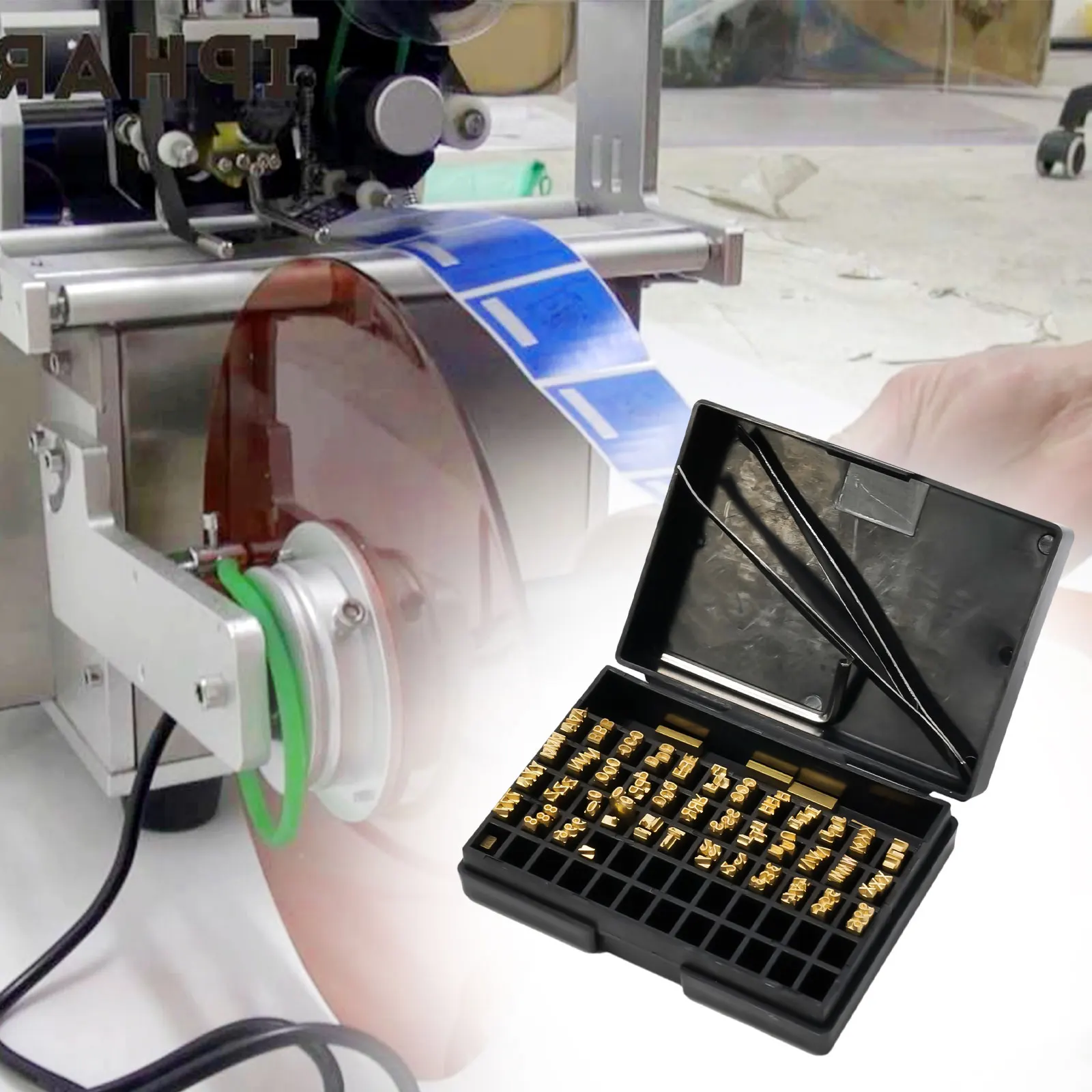 120Pcs 2x3x15mm Coding Machine Word Grain Hot Stamp Copper Letters Thermal Ribbon Printing Font Semi-Automatic Tool Accessories
120Pcs 2x3x15mm Coding Machine Word Grain Hot Stamp Copper Letters Thermal Ribbon Printing Font Semi-Automatic Tool Accessories