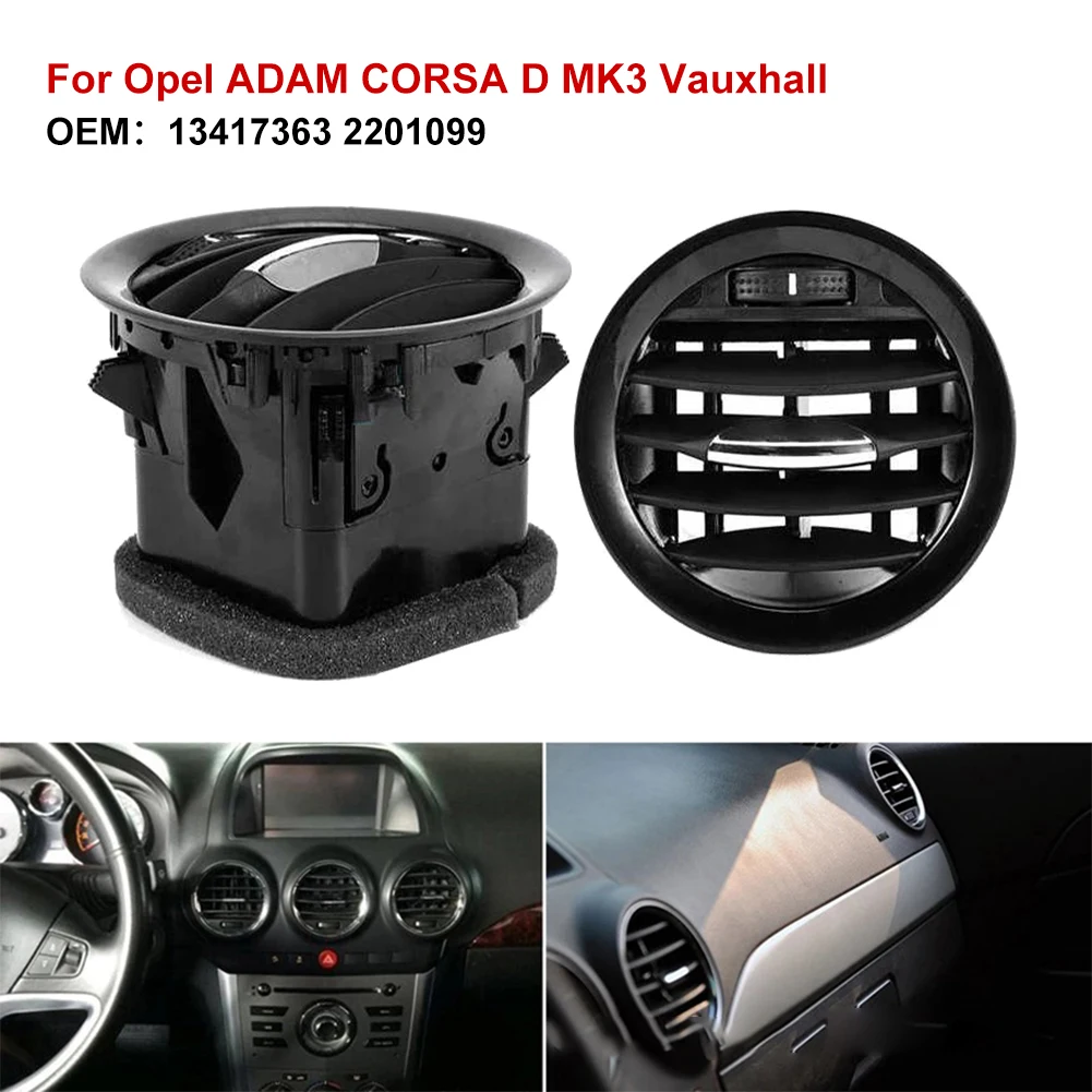 

Car Air Conditioning A/C Air Vent Cover Outlet Grille Fits For Opel ADAM CORSA D MK3 Vauxhall 13417363 2201099 Black/Chrome