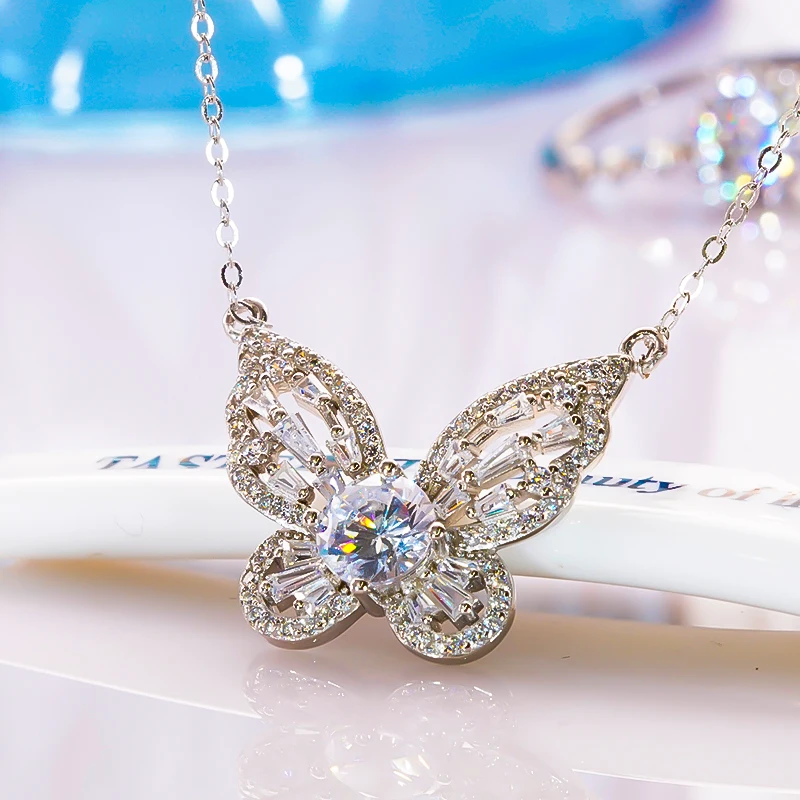 Luxury Butterfly 1 Carat Moissanite Past Test Necklace for Women 925 Sterling Silver Party Anniversary Gift Wedding Fine Jewelry
Luxury Butterfly 1 Carat Moissanite Past Test Necklace for Women 925 Sterling Silver Party Anniversary Gift Wedding Fine Jewelry