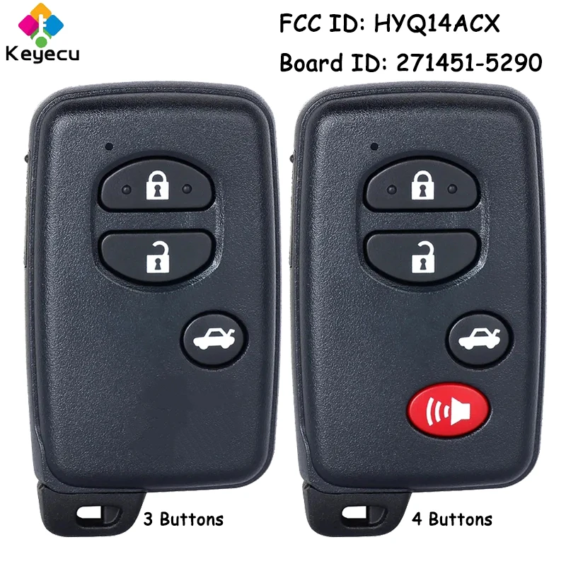 

KEYECU Smart Remote Control Car Key With 3 4 Buttons for Subaru Forester BRZ WRX STI 2013 2014 2015 Fob HYQ14ACX 271451-5290