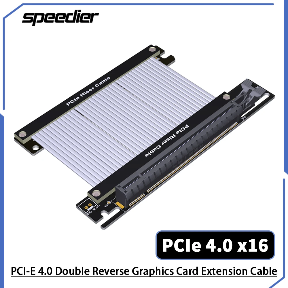 

Увеличитель видеокарты Удлинительный кабель PCIe 4,0/3,0x16 двойной Реверсивный кабель увеличитель полная скорость Совместимость A4 чехол ITX PC