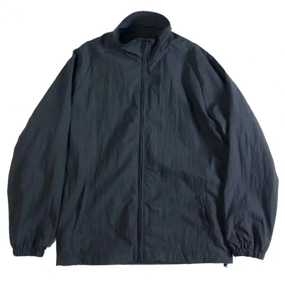 Zipper Closure Jacket Vintage Men's Fall Coat with Lapel Zipper Closure Loose Fit Elastic Cuffs Solid Color Smooth Pockets
Zipper Closure Jacket Vintage Men's Fall Coat with Lapel Zipper Closure Loose Fit Elastic Cuffs Solid Color Smooth Pockets