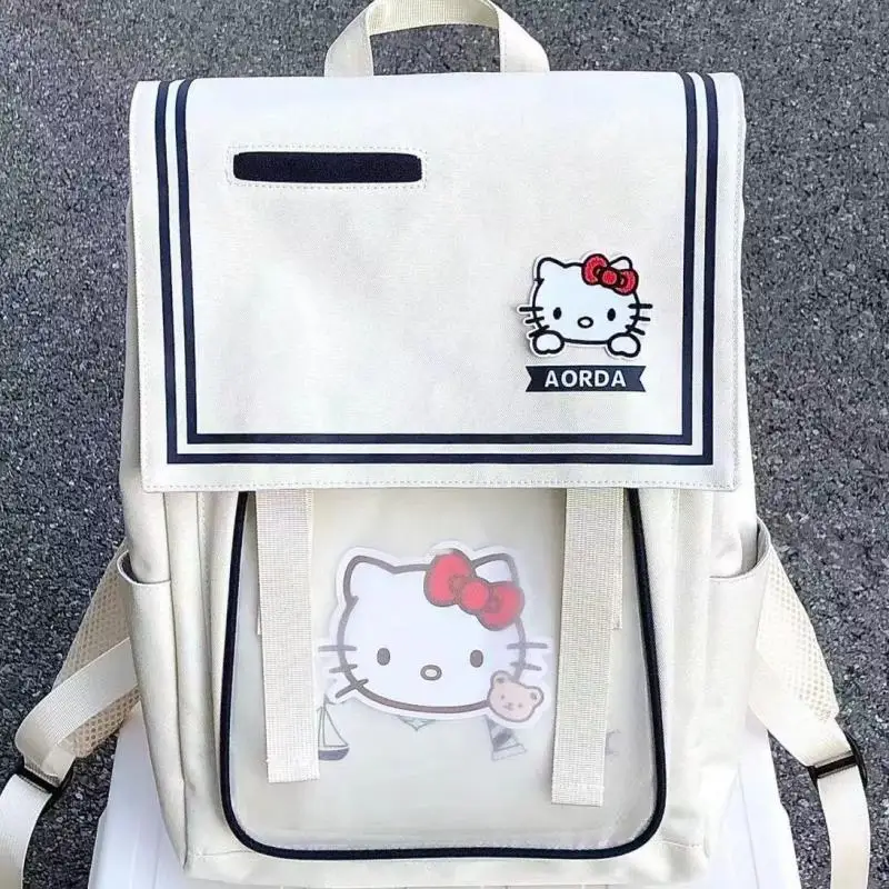 

Kawaii Sanrio HelloKitty Детский рюкзак милый аниме Белый печатный школьный рюкзак большой емкости рюкзак для девочек подарок на день рождения Рождество