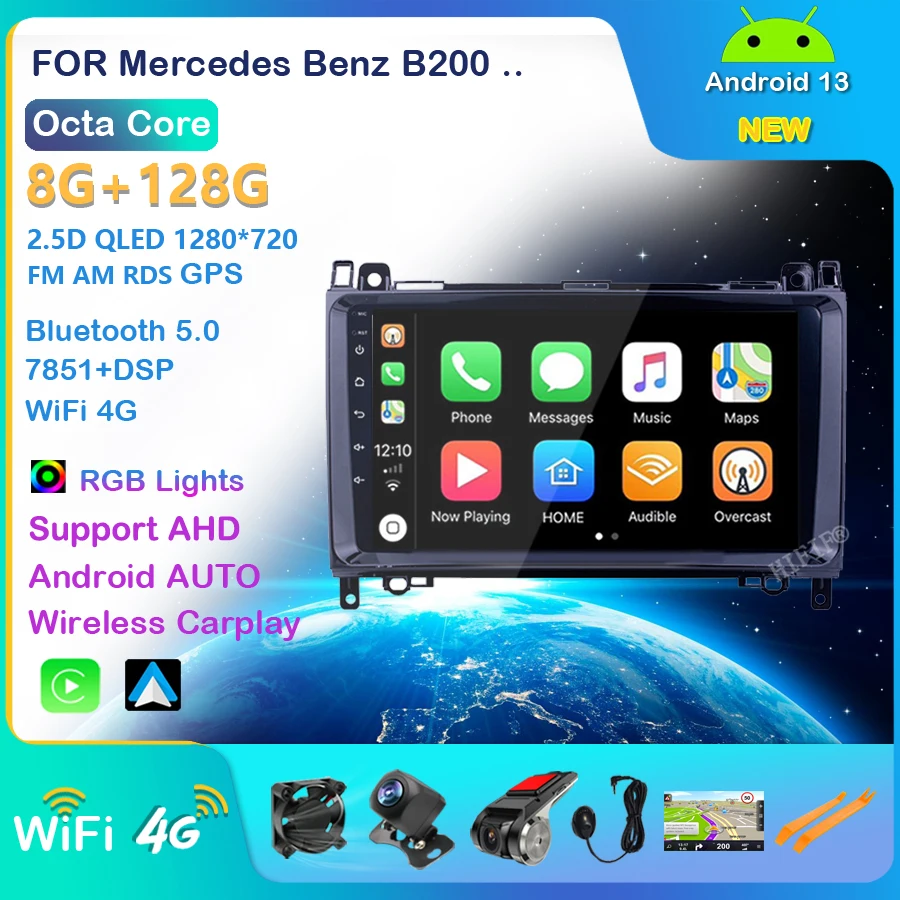 Автомобильное радио 4 Гб 128 ГБ Android 13 2 Din 9 ''для Mercedes Benz B200 Sprinter W906 W639 AB Class W169 W245 Viano Vito радио GPS Navi
Автомобильное радио 4 Гб 128 ГБ Android 13 2 Din 9 ''для Mercedes Benz B200 Sprinter W906 W639 AB Class W169 W245 Viano Vito радио GPS Navi