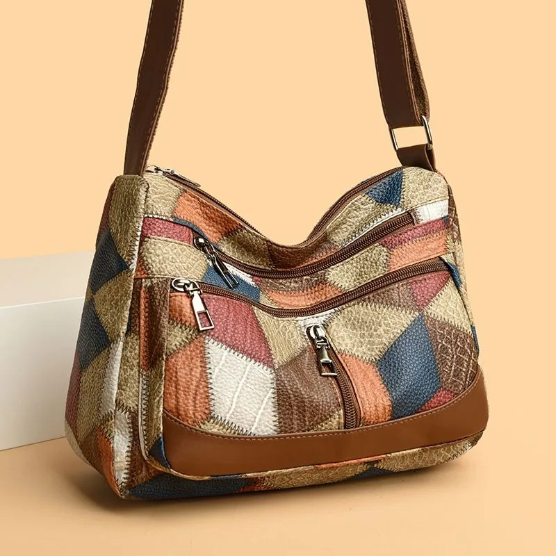 Women Messenger Bag Large-capacity New Crossbody Bags Fashion Splicing Middle-aged Versatile Soft Leather Mother Shoulder Bag
Women Messenger Bag Large-capacity New Crossbody Bags Fashion Splicing Middle-aged Versatile Soft Leather Mother Shoulder Bag