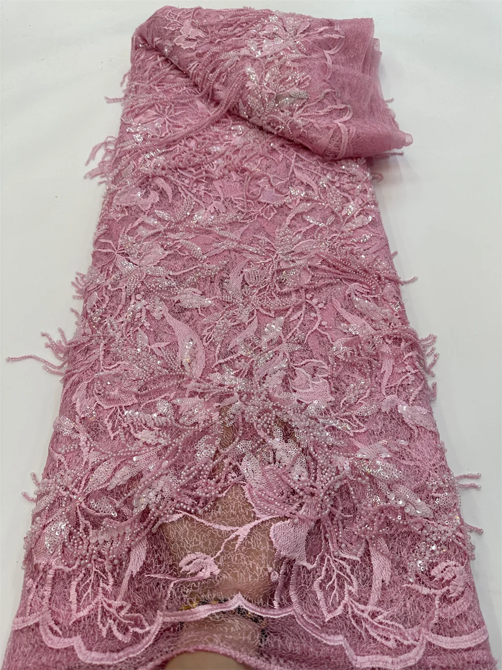 Pink African Beads Groom Tulle lace Fabric 2023 High Quality Sequins Embroidery French Tulle Laces For Nigeiran Party Dress
Pink African Beads Groom Tulle lace Fabric 2023 High Quality Sequins Embroidery French Tulle Laces For Nigeiran Party Dress