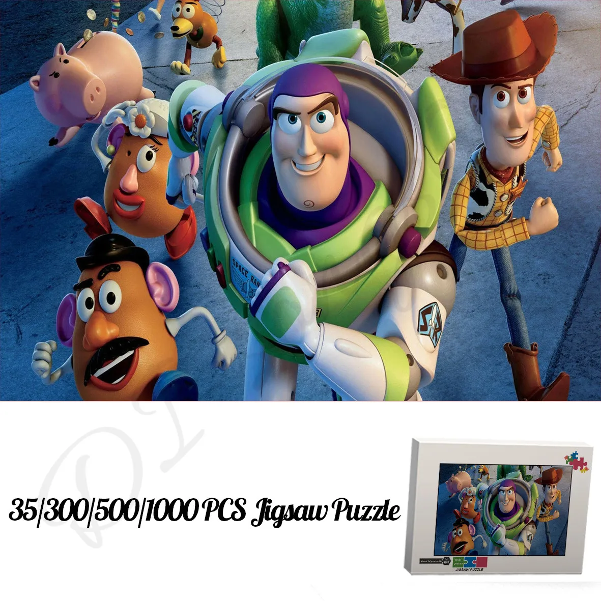

Пазлы из мультфильма «История игрушек» Disney, пазлы 35, 300, 500, деревянные пазлы с коробкой, уникальные Обучающие игрушки и хобби
