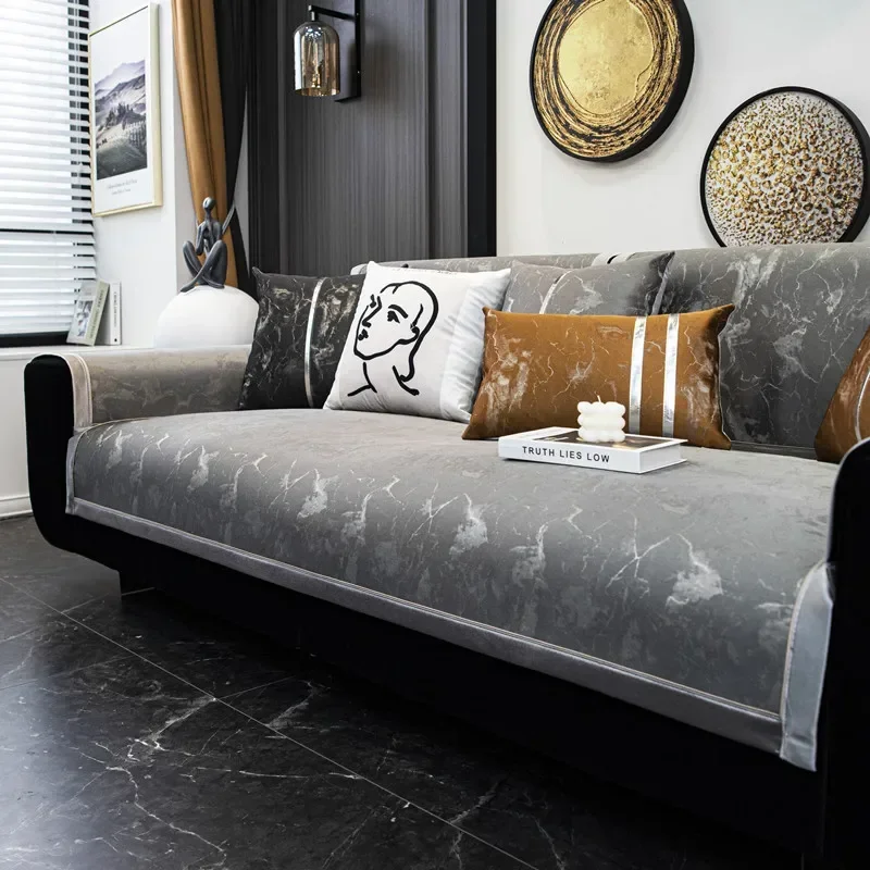 

Всесезонный универсальный чехол для дивана, высококачественный тканевый чехол для дивана, современный минималистичный роскошный нескользящий чехол для дивана