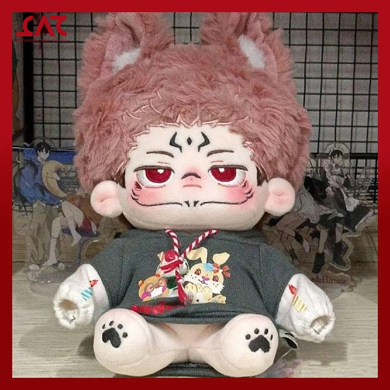 

20cm Jujutsu Kaisen Plush Ryomen Sukuna Plushie Stuffed Doll Toys Throw Pillow Body Change Suit Clothes Cosplay Figure Gift