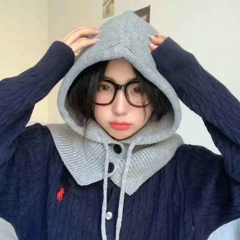 Winter Y2k Balaclava Hat With Buckle Warm Thicken Ear Protection Knitted Hooded Beanie One Piece Scarf Cap Outdoor Pullover Cap
Winter Y2k Balaclava Hat With Buckle Warm Thicken Ear Protection Knitted Hooded Beanie One Piece Scarf Cap Outdoor Pullover Cap