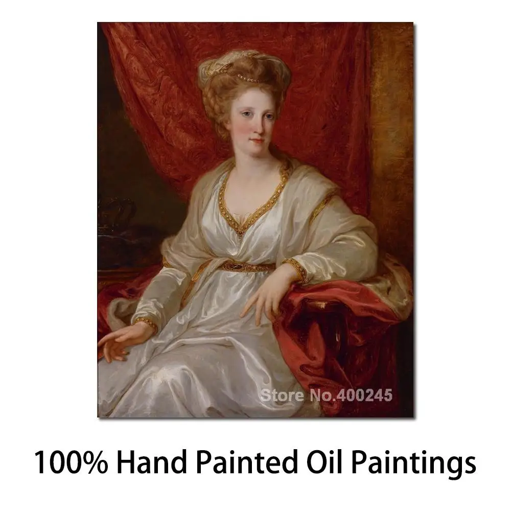 

Female Art Paintings Angelica Kauffman Portrait of Maria Carolina of Austria Oil Painting Canvas High Quality Hand Painted