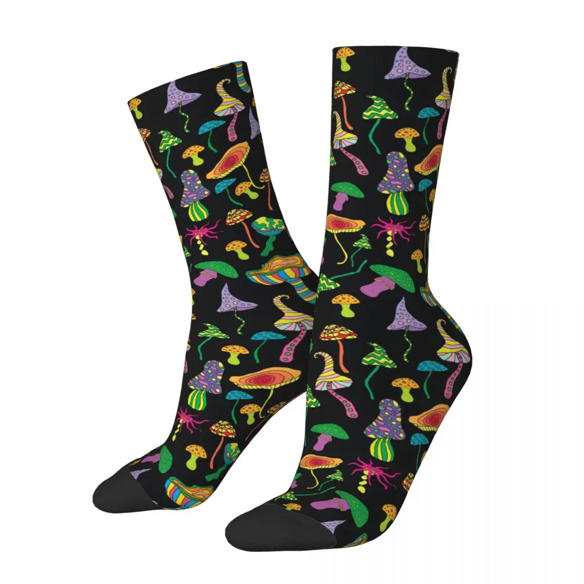 

Счастливые забавные мужские носки Харадзюку Волшебные психоделические носки с грибами женские носки с фантастическим графическим рисунком весна лето осень зима