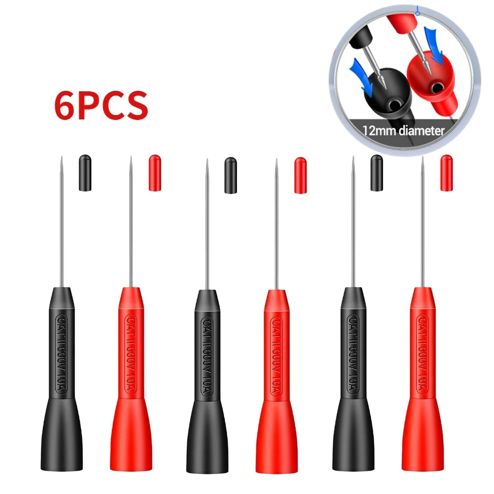 4/6PCS Insulation Piercing Needle Nondestructive Multimeter Test Probes 10A 600V Accessories For Automobile Circuit Detection
4/6PCS Insulation Piercing Needle Nondestructive Multimeter Test Probes 10A 600V Accessories For Automobile Circuit Detection