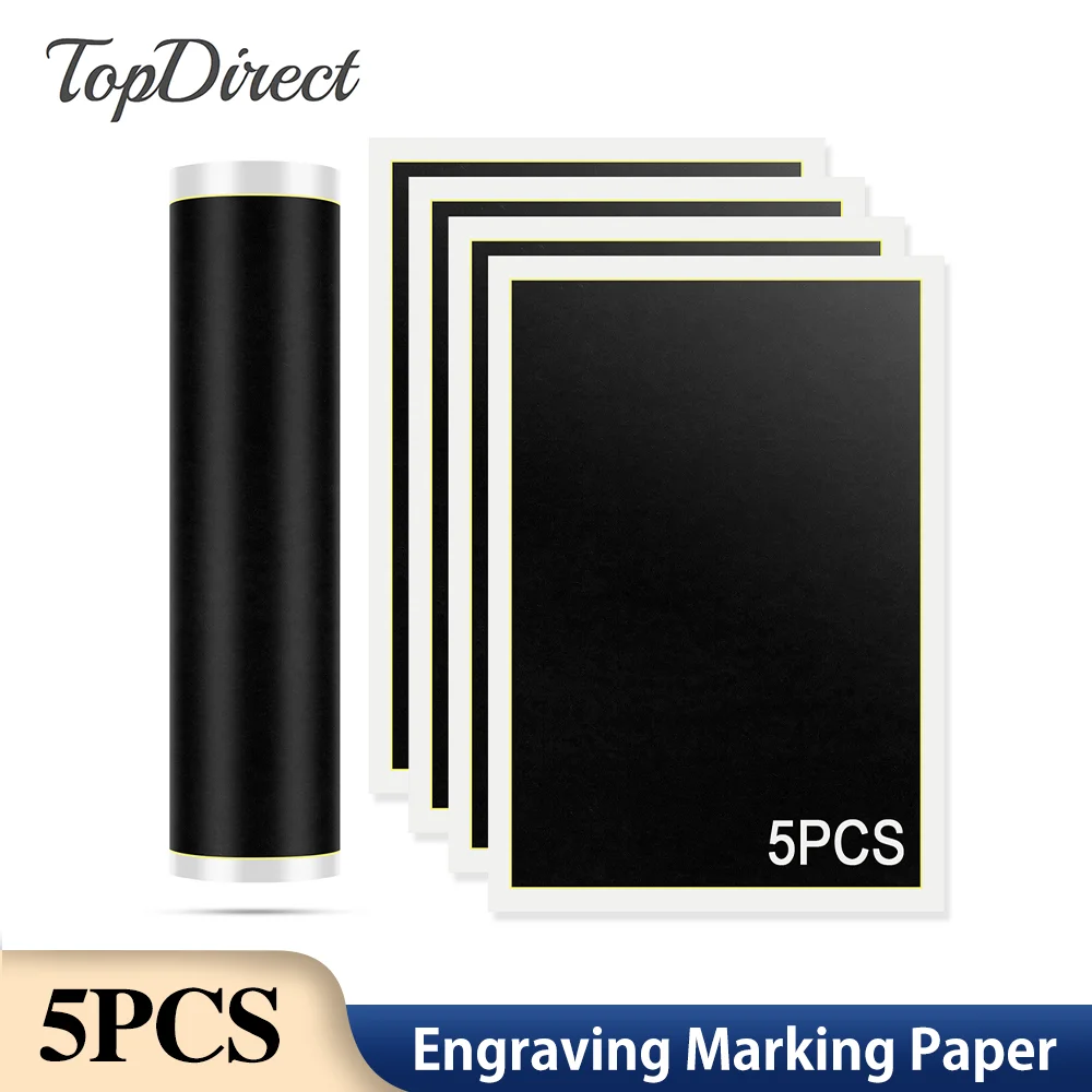 5PCS Engraving Marking Paper for Laser Engraving Machine Milling Machine Black Laser Marking Paper for Ceramics Glass Metal
5PCS Engraving Marking Paper for Laser Engraving Machine Milling Machine Black Laser Marking Paper for Ceramics Glass Metal