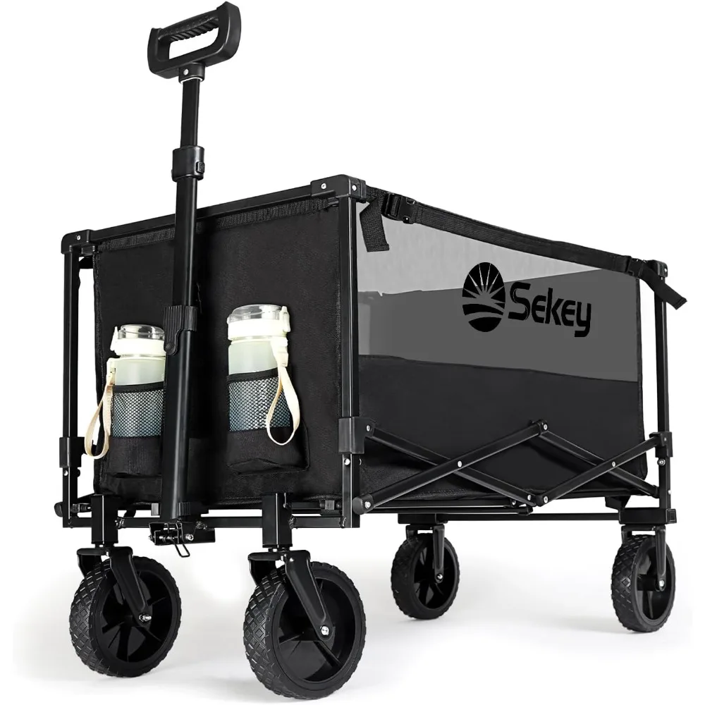Collapsible Foldable Wagon with 220lbs Weight Capacity, Heavy Duty Folding Utility Garden Cart with Big All-Terrain Beach Wheel
Collapsible Foldable Wagon with 220lbs Weight Capacity, Heavy Duty Folding Utility Garden Cart with Big All-Terrain Beach Wheel