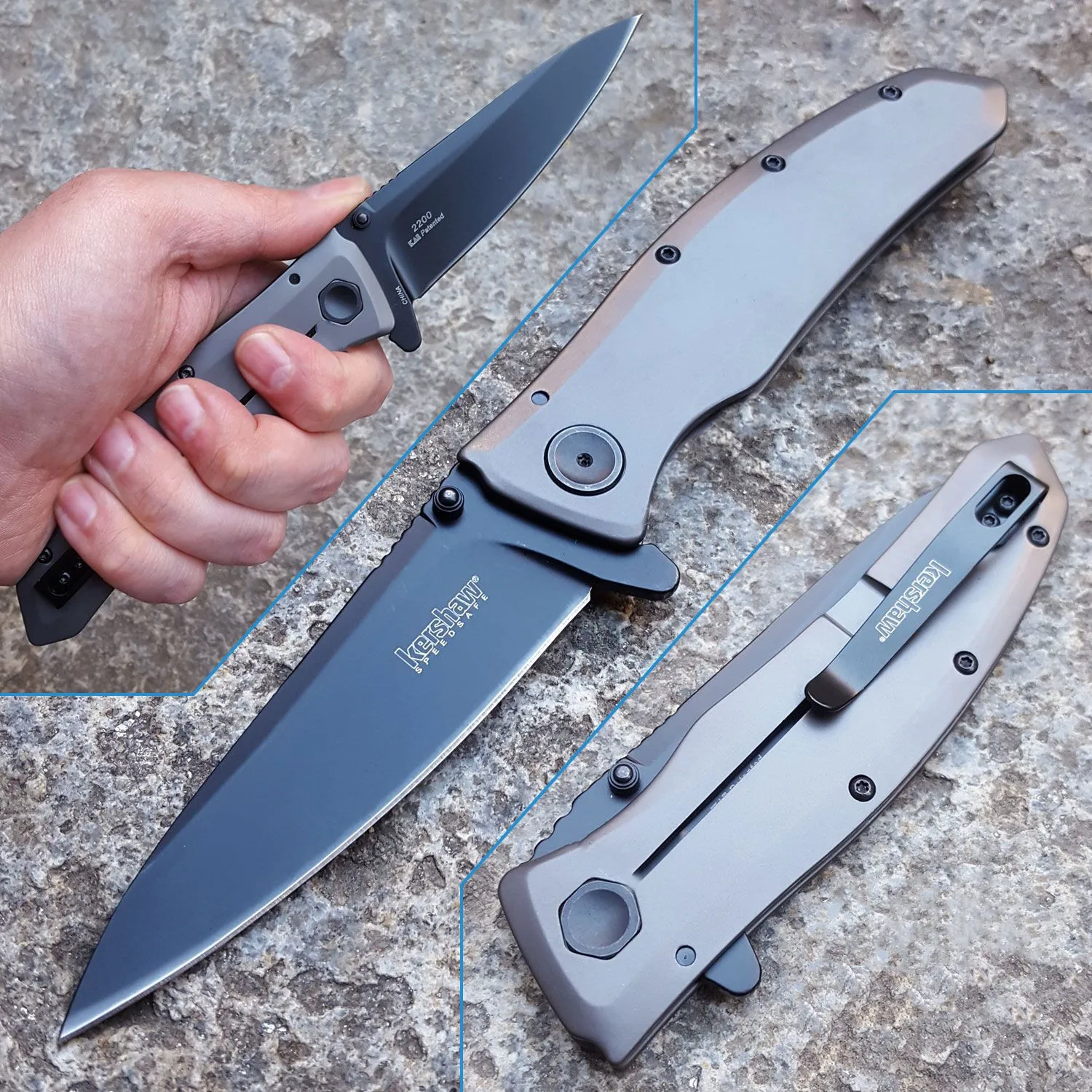 Kershaw 2200 Grid Speedsafe Assisted Flipper Folding Black Blade Stainless Steel Handles Outdoor Camping Pocket EDC Sharp Tools
Kershaw 2200 Grid Speedsafe Assisted Flipper Folding Black Blade Stainless Steel Handles Outdoor Camping Pocket EDC Sharp Tools