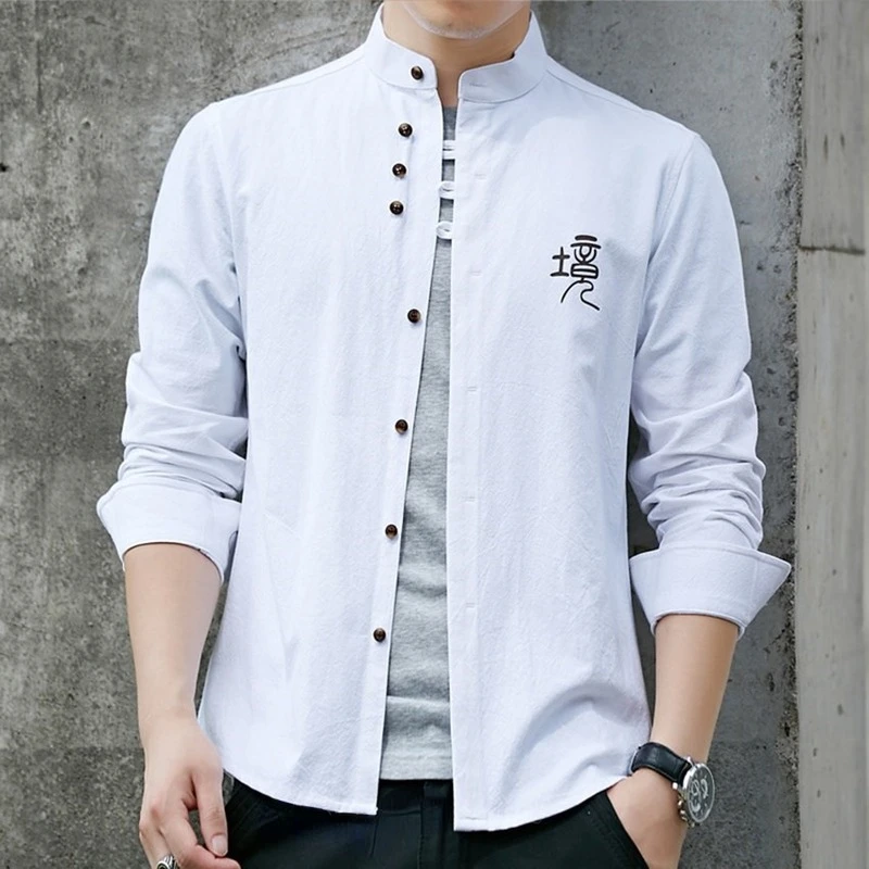 2021 Traditional Chinese Men Retro Casual Shirt Cotton Tops Male Stand Collar Solid Color Kung Fu Clothes Tunic Tang Suit
2021 Traditional Chinese Men Retro Casual Shirt Cotton Tops Male Stand Collar Solid Color Kung Fu Clothes Tunic Tang Suit
