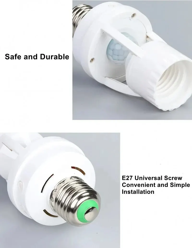 Smart E27 PIR Motion Sensor Light Switch 110V, 220V Detector Base Lamp Holder Lux Time Delay Adjust Control Bulb Socket 2 Mallzona Sebe6cfee1fb54b12ac19d255f1dc9a20U Smart E27 PIR Motion Sensor Light Switch 110V, 220V Detector Base Lamp Holder Lux Time Delay Adjust Control Bulb Socket Mallzona