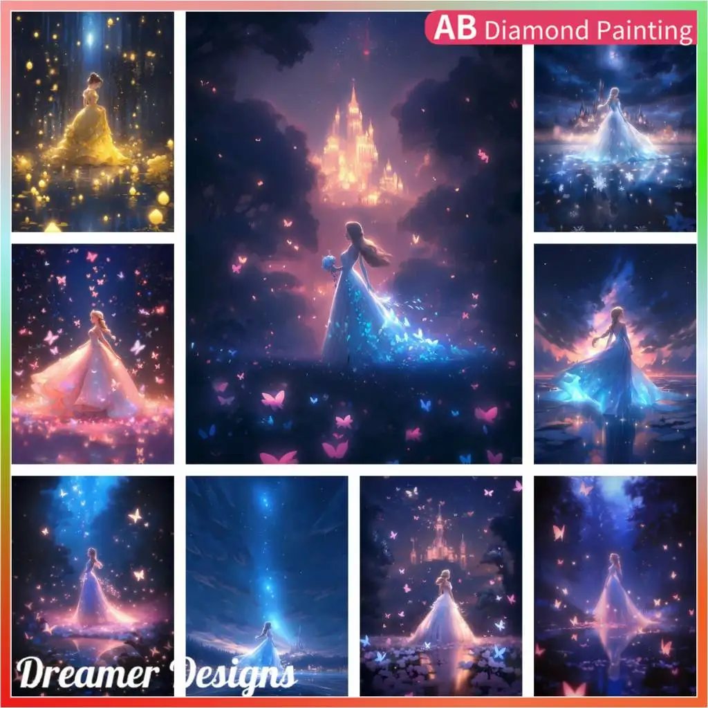 Luminous Princess Full Creation Set Embroidery Mosaic Art Stitch 5d AB Diamond Painting Bathroom Decor Children 30x40 New 2024
Luminous Princess Full Creation Set Embroidery Mosaic Art Stitch 5d AB Diamond Painting Bathroom Decor Children 30x40 New 2024