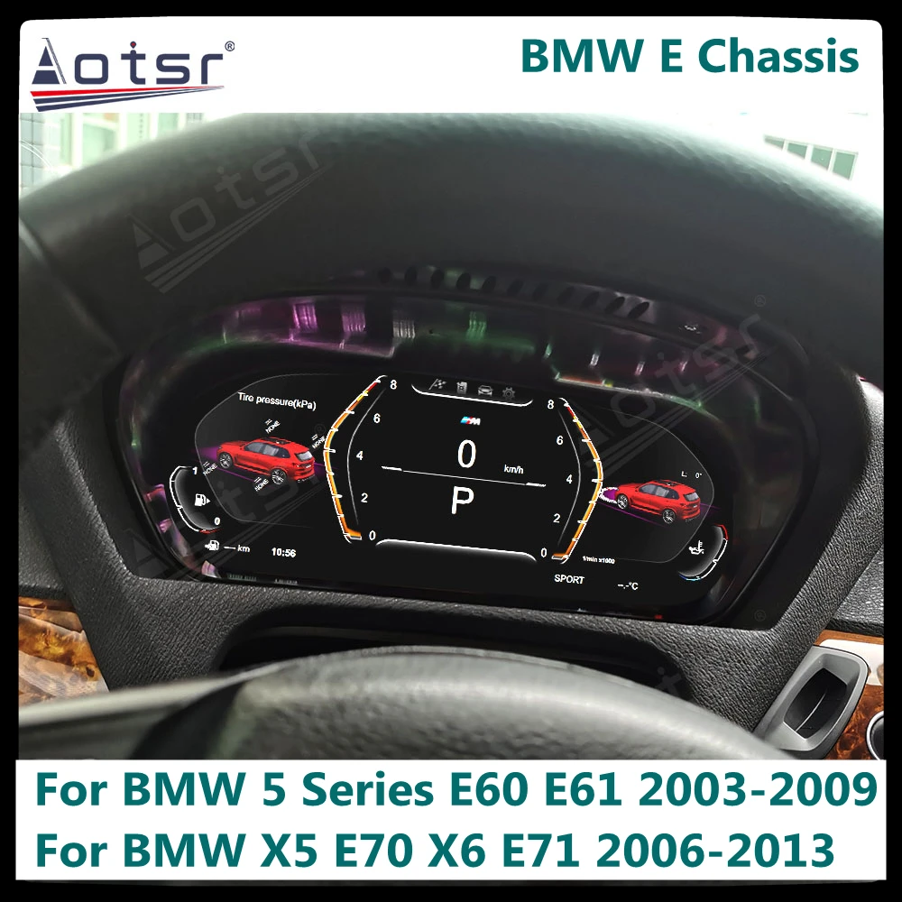 12.3" For BMW 5 Series E60 E61 2003-2009 X5 E70 X6 E71 2006 - 2013 Android Car Digital Cluster LCD Dashboard Instrument Panel
12.3" For BMW 5 Series E60 E61 2003-2009 X5 E70 X6 E71 2006 - 2013 Android Car Digital Cluster LCD Dashboard Instrument Panel