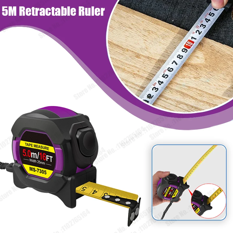 3/5M High Precision Metric Inch Tape Measure with Magnetic Household Woodworking Interior Decoration Thickened Measuring Tool
3/5M High Precision Metric Inch Tape Measure with Magnetic Household Woodworking Interior Decoration Thickened Measuring Tool
