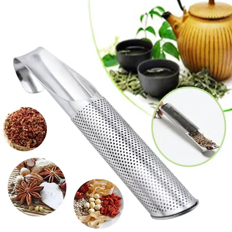 

Tea Filter Pipe Shape Loose Leaf Diffuser Tea Strainer Steel tea Infuser Teapot Accessories Kitchen Utensils Kitchen Accessories