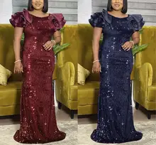 African Wedding Dresses For Women Ruffle Short Sleeve Plus Size Sequin Evening Party Long Dress Moroccan Kaftan Muslim Clothes
African Wedding Dresses For Women Ruffle Short Sleeve Plus Size Sequin Evening Party Long Dress Moroccan Kaftan Muslim Clothes