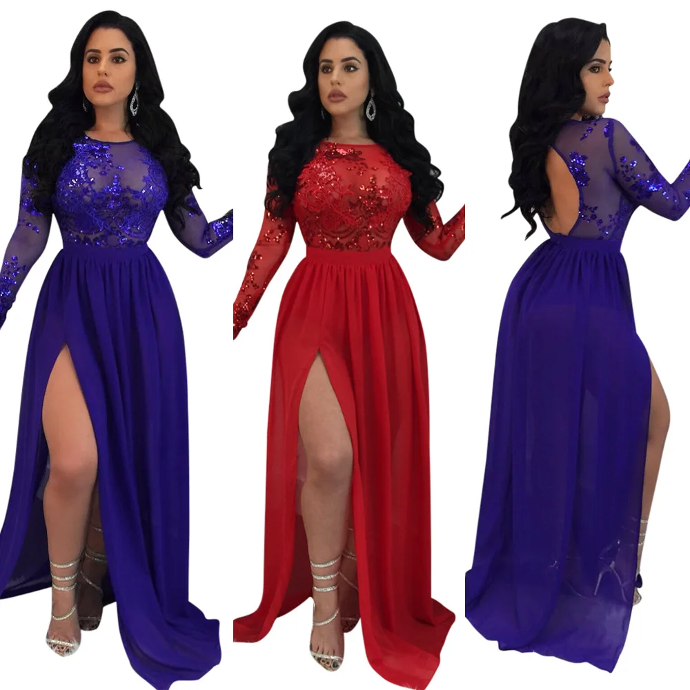 EINYOO Women's Mesh Long Sleeve Backless Sequins Skirt Perspective Evening Party Slim Prom Sexy Split Long Dress Traf Zevity Y2K
EINYOO Women's Mesh Long Sleeve Backless Sequins Skirt Perspective Evening Party Slim Prom Sexy Split Long Dress Traf Zevity Y2K