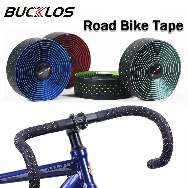 

BUCKLOS Road Bike Bar Tape Bicycle Handlebar Strap Breathable PU EVA Anti Slip Handle Belt Shock Absorption Gradient RB Bar Wrap