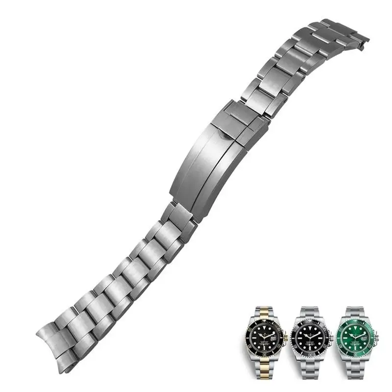 

HAODEE 904L Stainless Steel 20mm Watch Band Replace For Role Rolex Hulk Daytona Submariner SUB GMT Solid Matte Buckle Strap